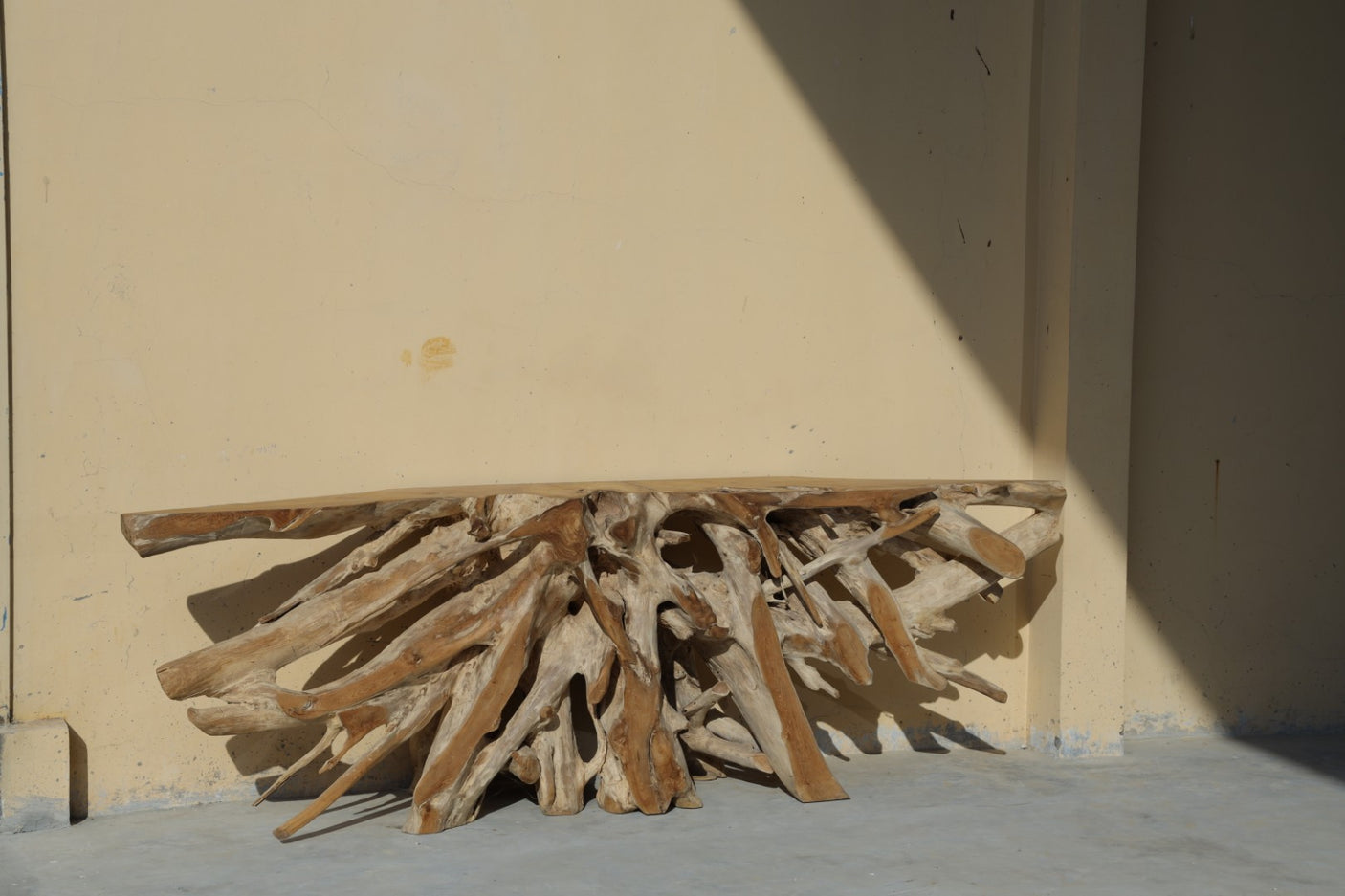 Teak Wurzelholz Konsolentisch