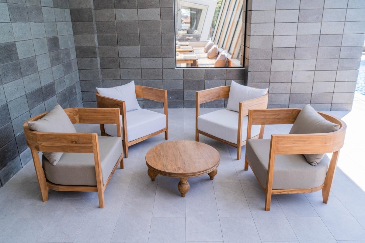 Teak Fauteuil Lura mit Sunproof-Kissen