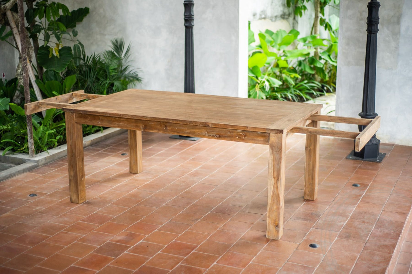 Ausziehtisch Teak Set 180 + 10 Stühle