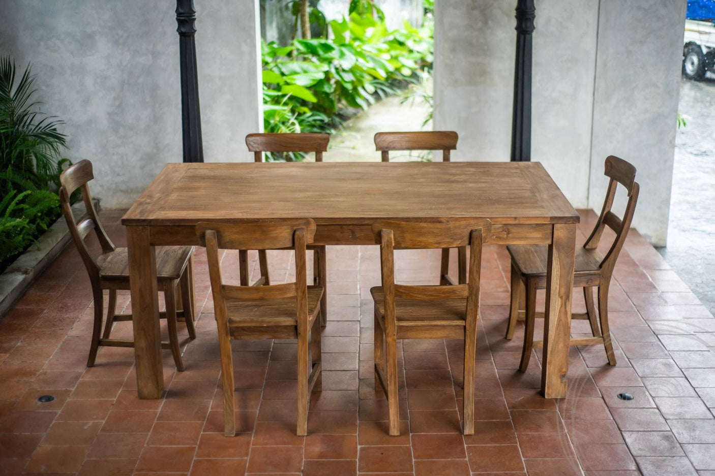 Ausziehtisch Teak Set 180 + 10 Stühle