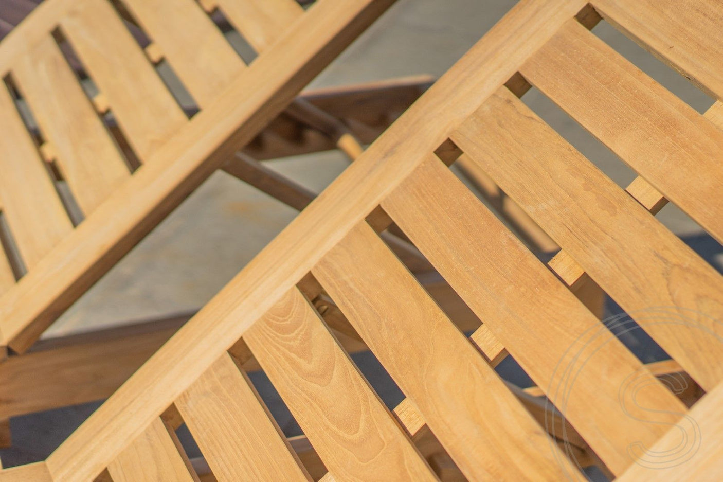 Teakholz Deckchair Lounge 2x