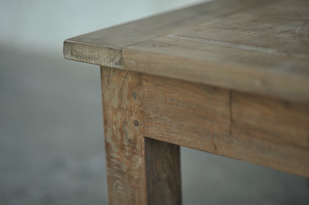 Teak Couchtisch Schubladen Rustikal