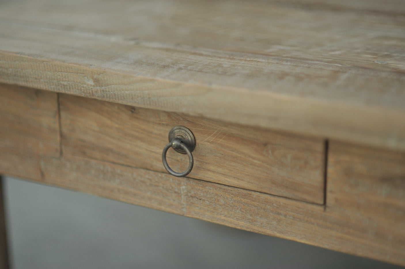 Teak Couchtisch Schubladen Rustikal