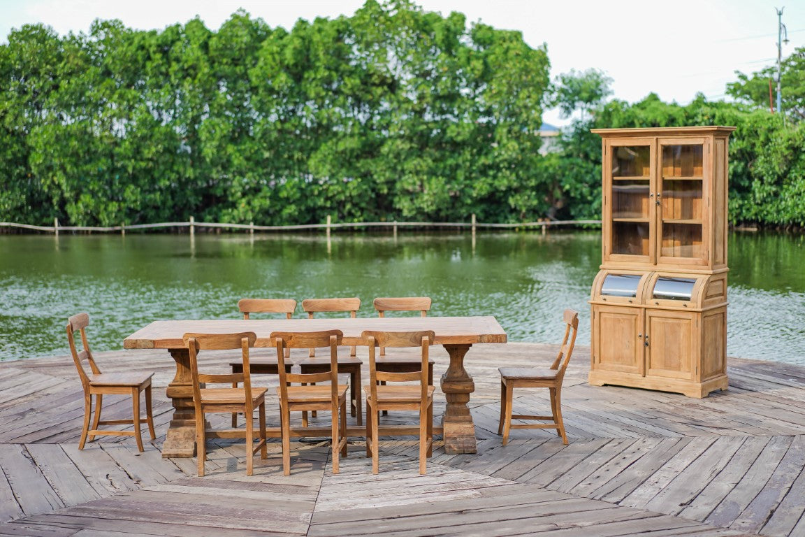 Teakholz Vitrineschrank