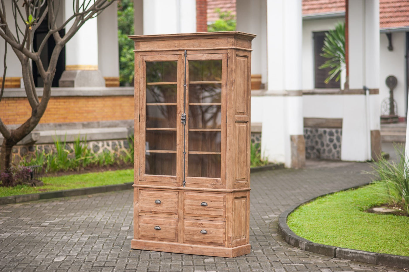 Teak Schrank 2T Rustikal Paris