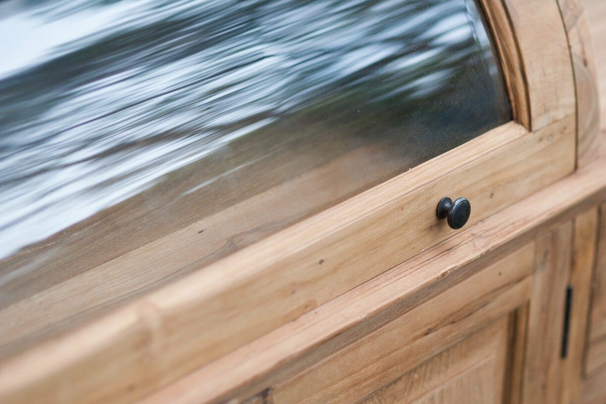 Teakholz Vitrineschrank