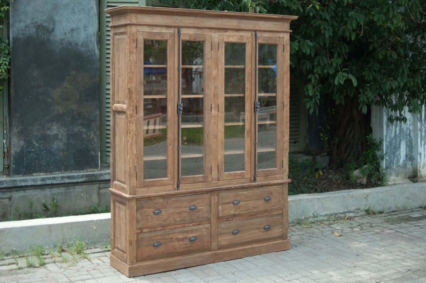 Teak Schrank Paris Rustikal