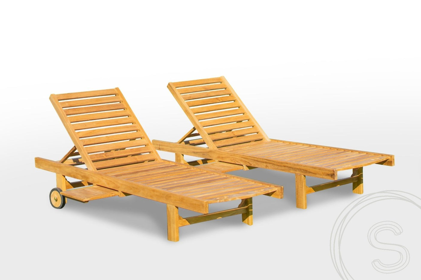 Teakholz Sonnenliege 2 x
