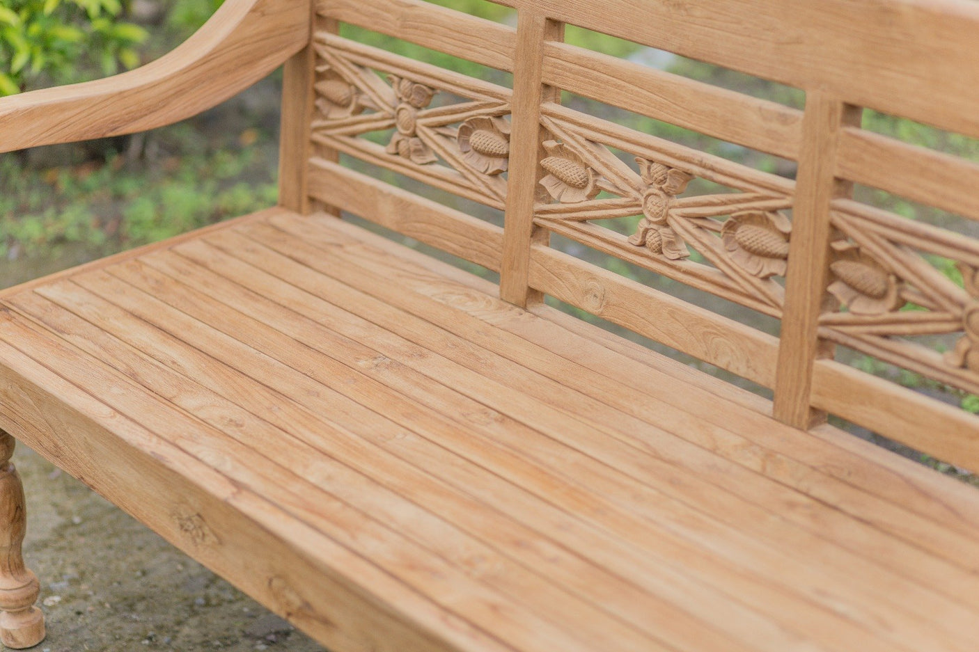 Teak stationsbank 240cm speciaal