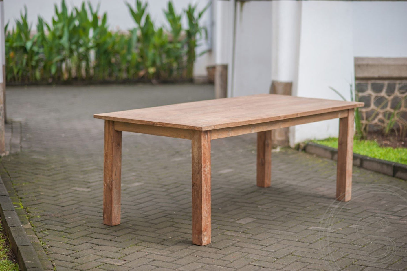 Teak Tisch Dingklik 200x100 + 8 Stühle