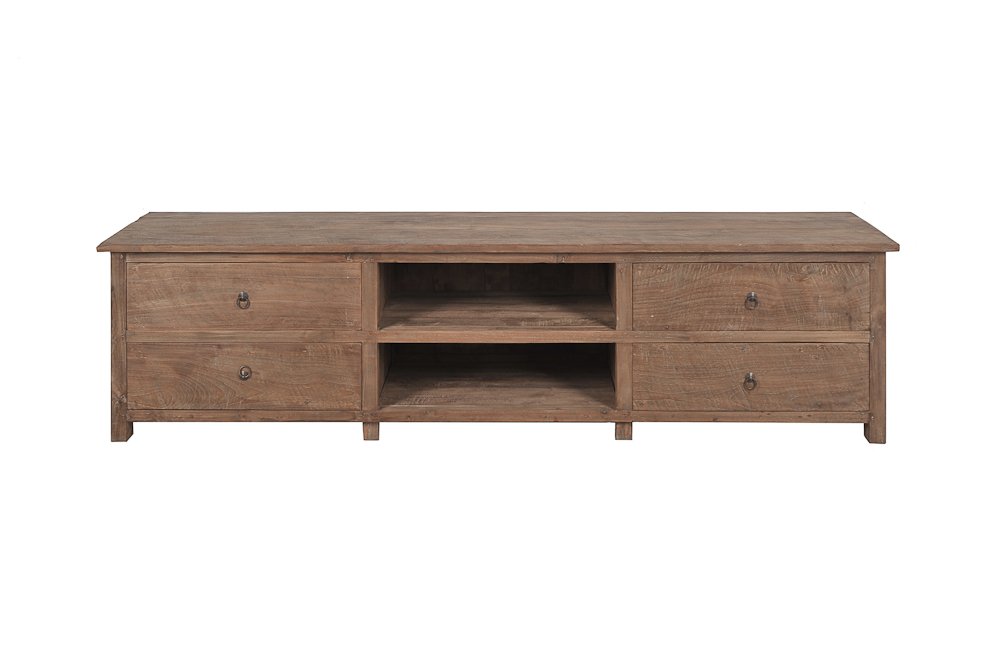 Teak TV-Anrichte Rustikal 4 Schubladen