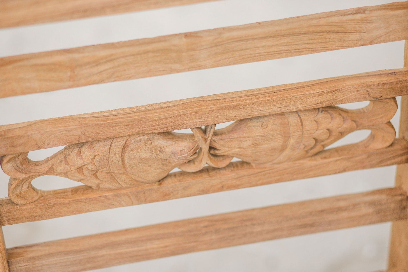 Teak Bahnhofsbank Fish