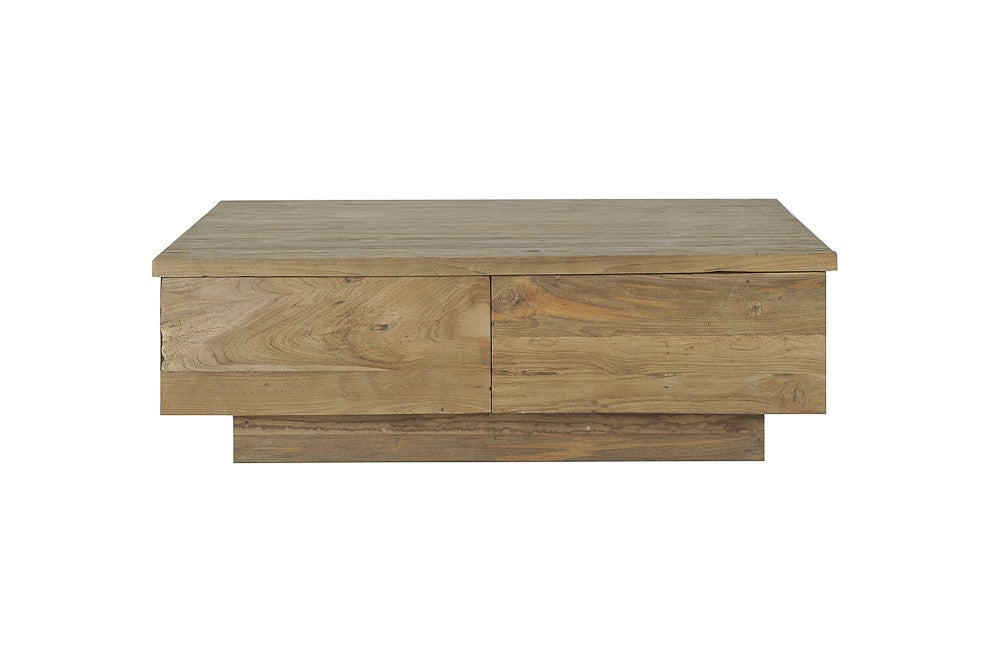 Teak Couchtisch BLOK gebürstet 120x80cm