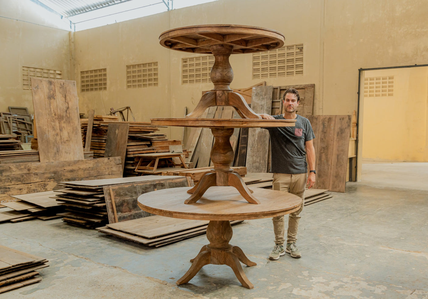 Runder Teak Tisch Anteak