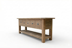 Rustikales Teak Sideboard mit Schubladen  200 / 250 cm
