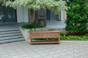Rustikales Teak Sideboard mit Schubladen  200 / 250 cm