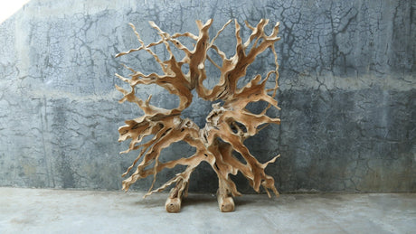 Teak Wurzel Raumteiler 180×200 cm – Unikat