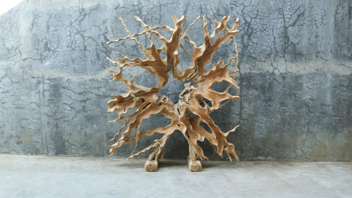 Teak Wurzel Raumteiler 180×200 cm – Unikat