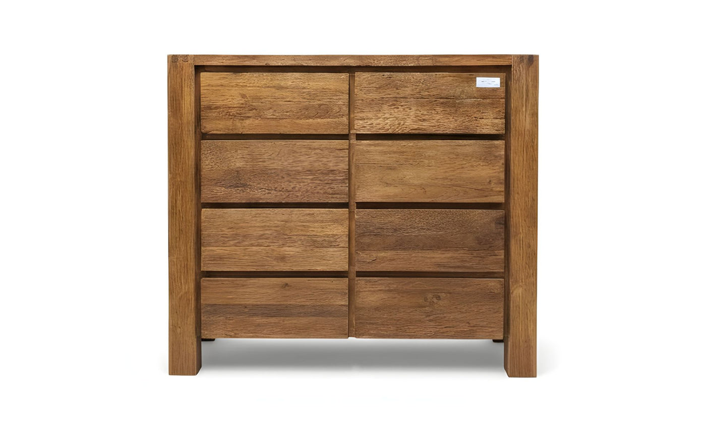 Teak Ladekommode 8 Schubladen 140 × 110 × 50 cm