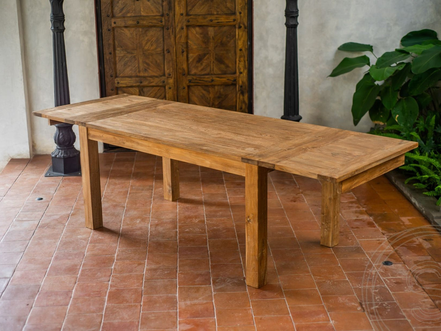 Ausziehtisch Teak Set 160 + 10 Stühle