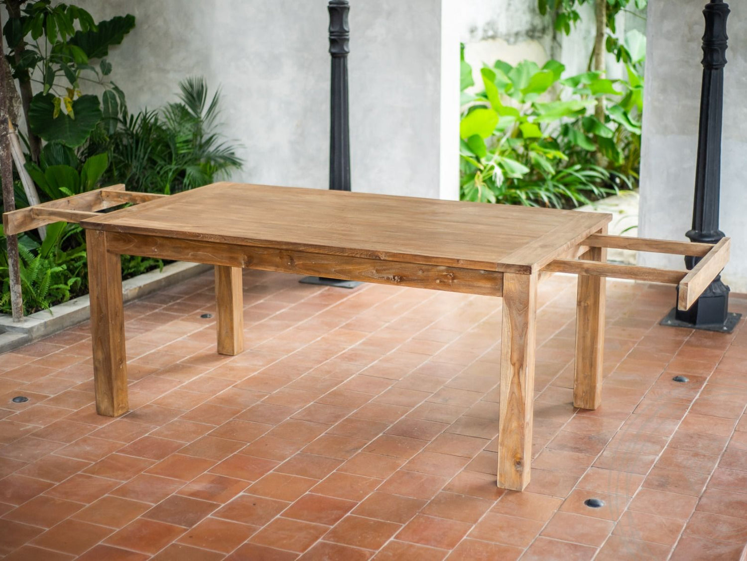 Ausziehtisch Teak Set 180 + 10 Stühle