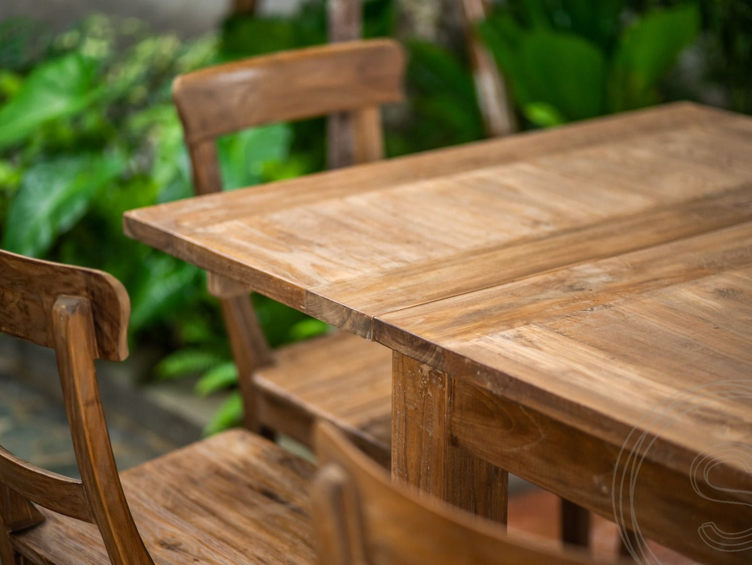 Ausziehtisch Teak Set 180 + 10 Stühle