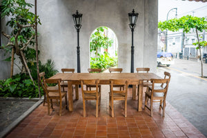 Ausziehtisch Teak Set 180 + 10 Stühle