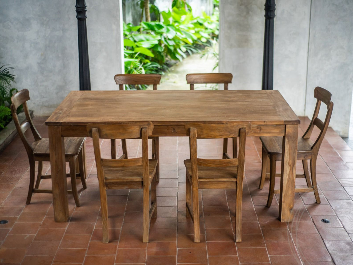 Ausziehtisch Teak Set 180 + 10 Stühle