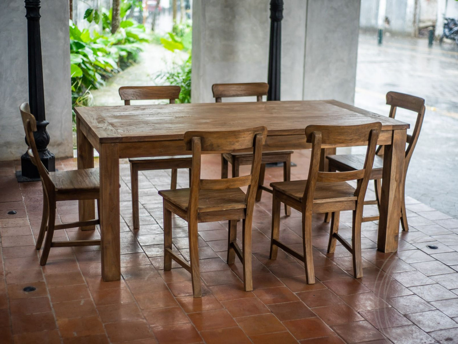 Ausziehtisch Teak Set 180 + 10 Stühle