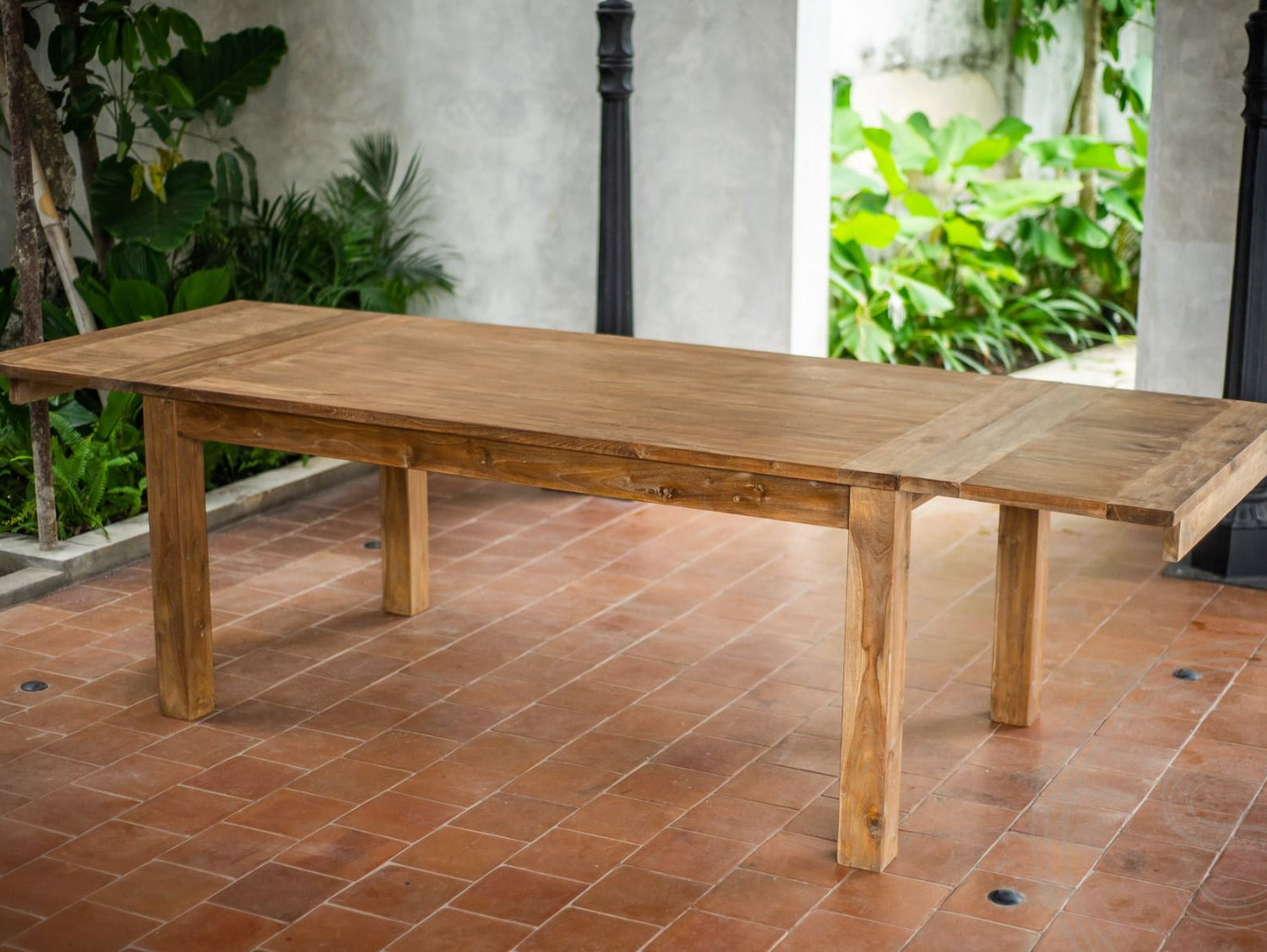 Ausziehtisch Teak Set 180 + 10 Stühle