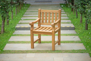 Teakholz Gartentisch 240 x 100 + 8 Gartenstühle Elephant