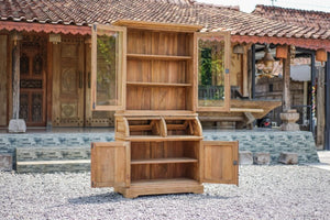 Teakholz Vitrineschrank