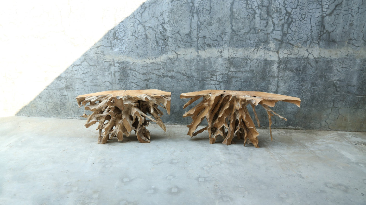 Teak Wurzelholz Konsolentisch
