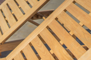 Teakholz Deckchair Lounge 2x