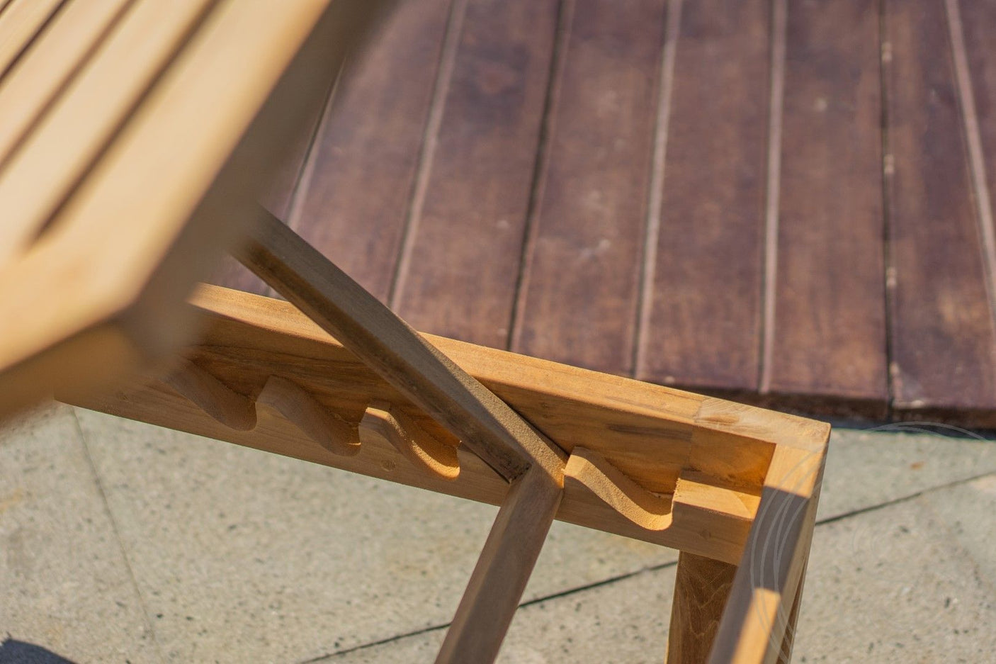 Teakholz Deckchair Lounge 2x