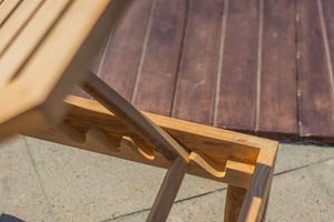 Teakholz Deckchair Lounge 2x