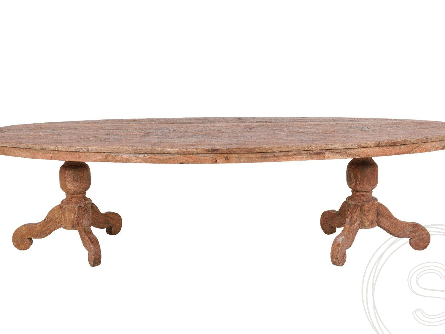 Teak Tisch oval 300x120cm + 8 Stühle