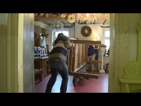 Dingklik Set: Tisch 300x100cm + 10 Stühle + Sidetable + Sideboard