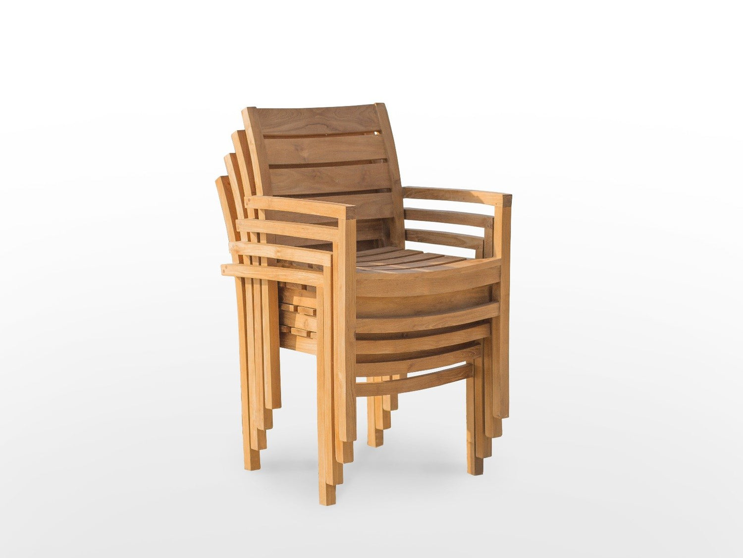 Stapelbare teak tuinstoel Stacking