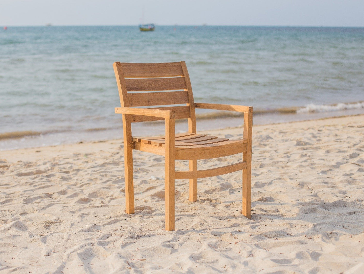 Stapelbare teak tuinstoel Stacking