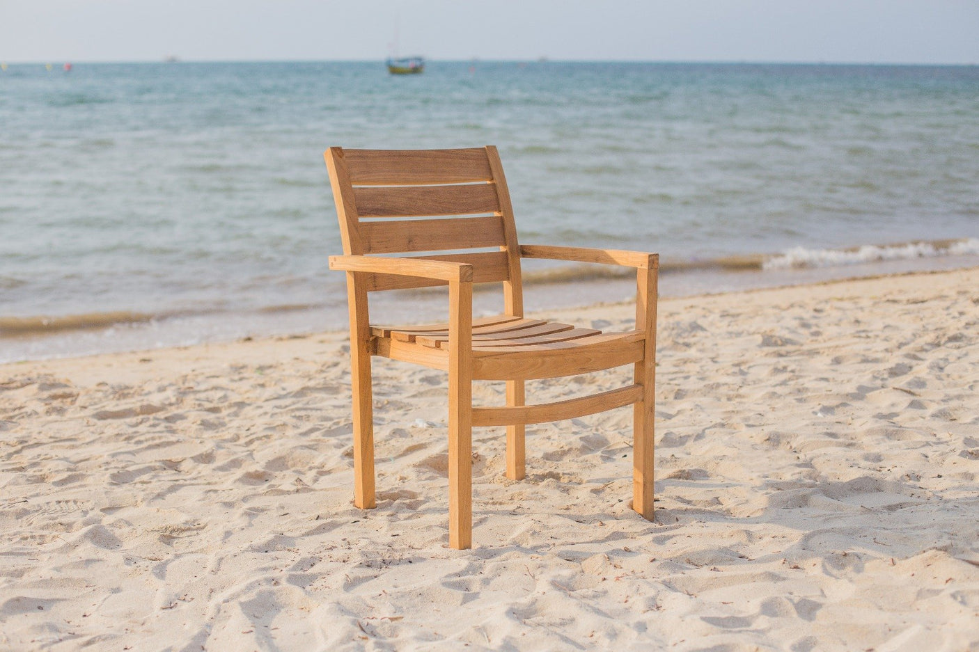 Stapelbare teak tuinstoel Stacking