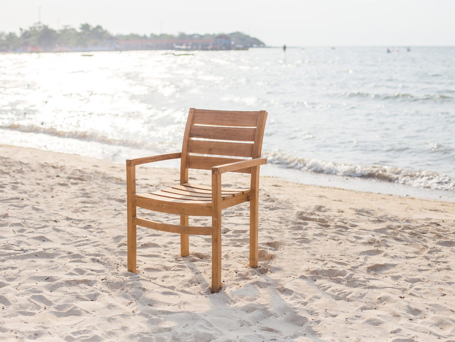 Stapelbare teak tuinstoel Stacking