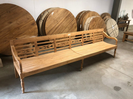 Teak Bahnhofsbank 3 Meter