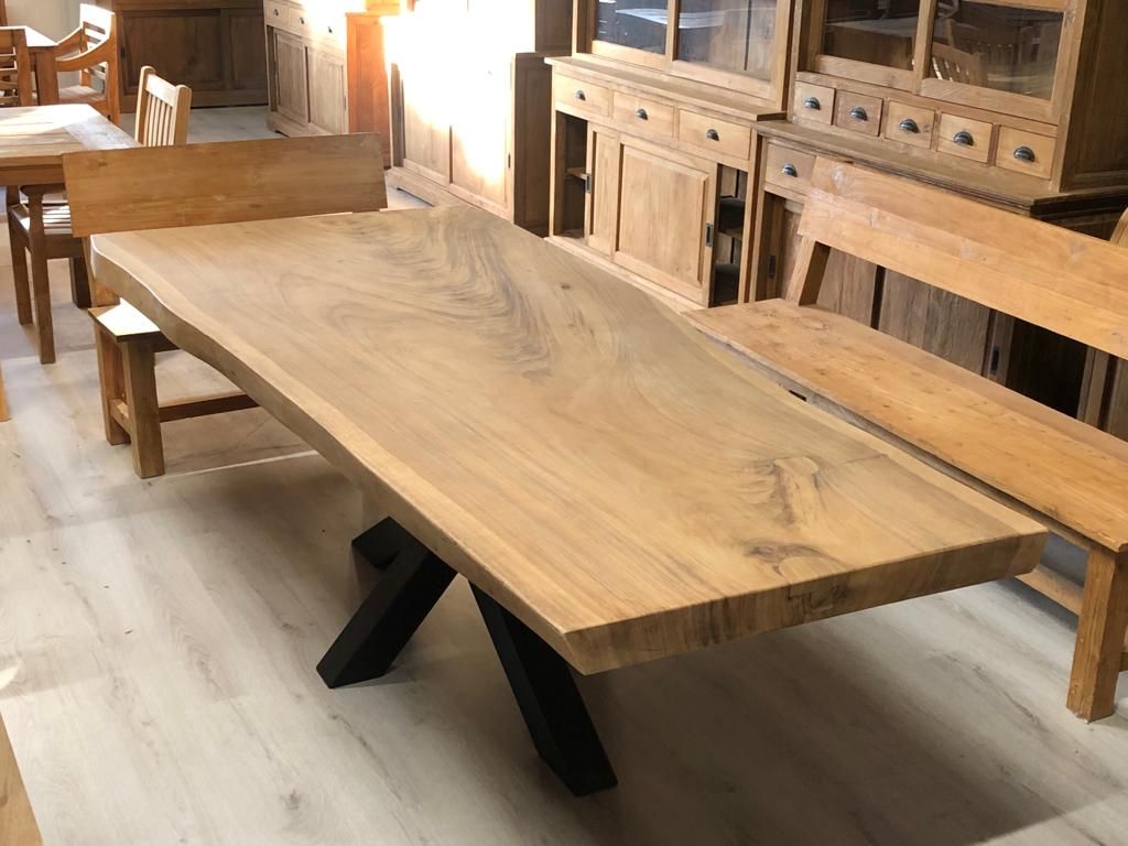 Teak Baumstammtisch Suar 2,5 Meter