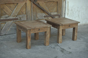 Teak Couchtisch Schubladen Rustikal