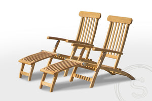 Teakholz Deckchair 2 x