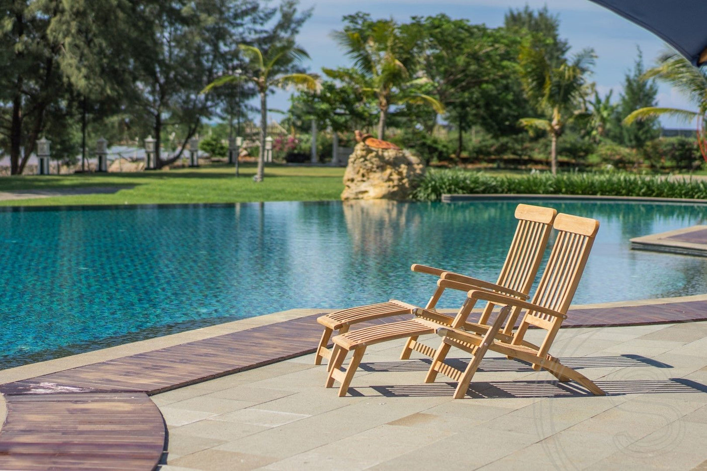 Teakholz Deckchair 2 x