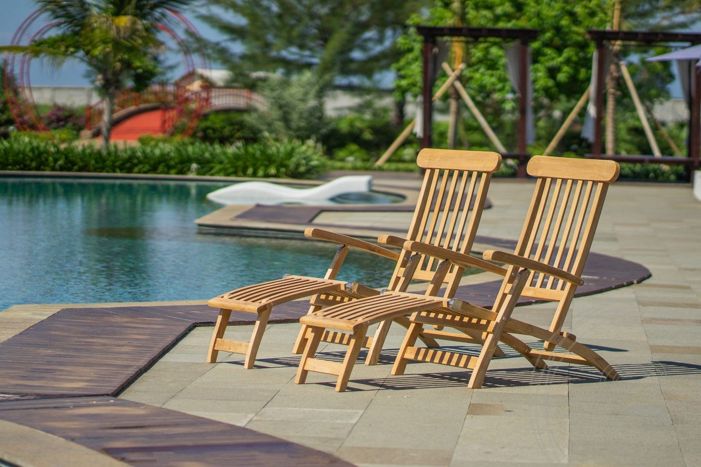 Teakholz Deckchair 2 x