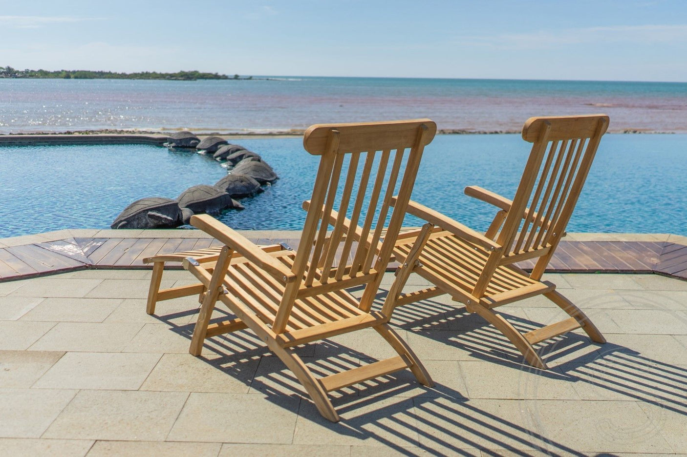 Teakholz Deckchair 2 x