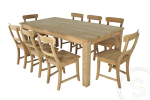 Teak Tisch 200x100cm + 8 Stühle